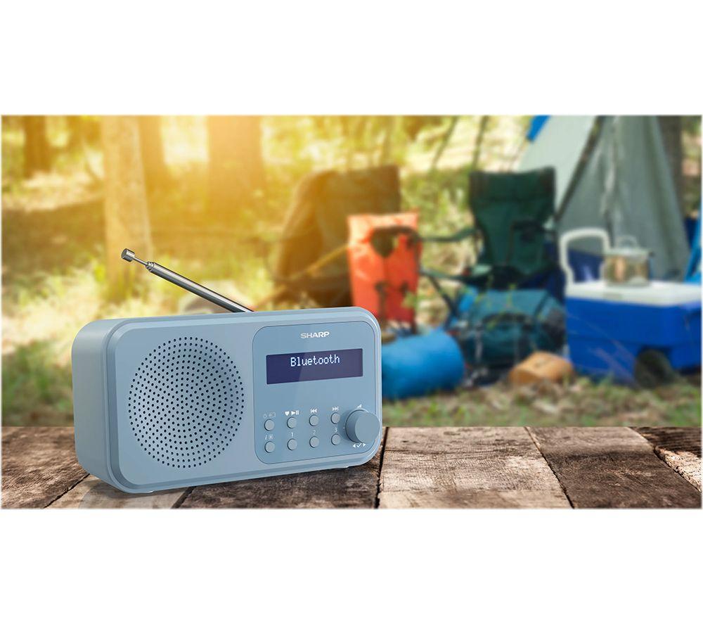 SHARP Tokyo DR-P420 Portable DAB+/FM Bluetooth Radio - Steel Blue image number 9 of 9