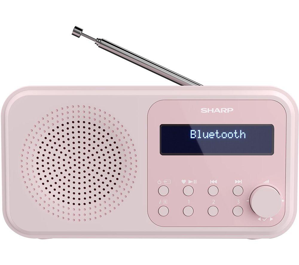 SHARP Tokyo DR-P420 Portable DAB? Bluetooth Radio - Blossom Pink, Pink