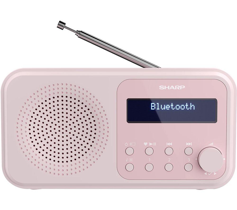 Sharp Tokyo Dr-P420 Portable Dabﱓ Bluetooth Radio - Blossom Pink, Pink