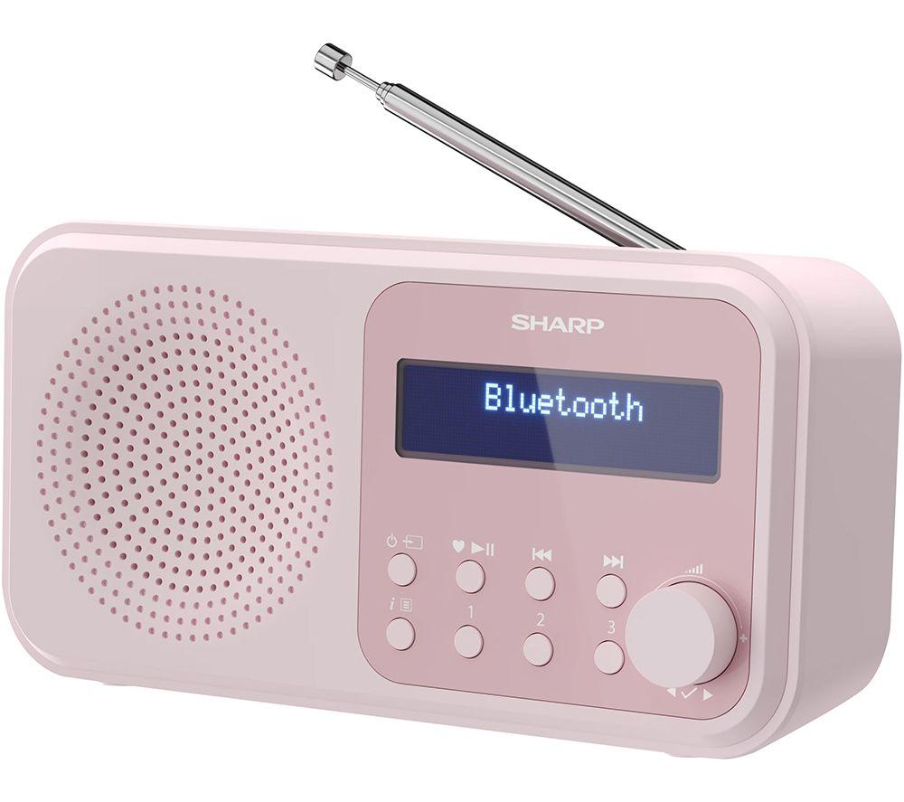 SHARP Tokyo DR-P420 Portable DAB+/FM Bluetooth Radio - Blossom Pink image number 3 of 9
