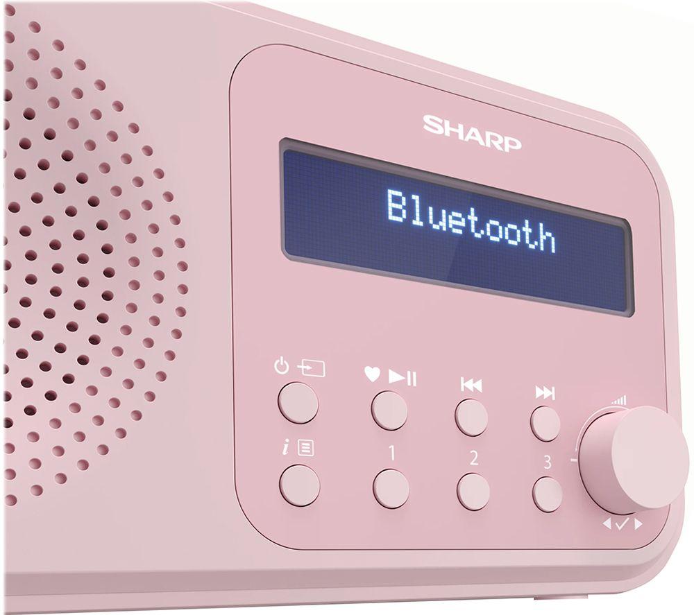 SHARP Tokyo DR-P420 Portable DAB+/FM Bluetooth Radio - Blossom Pink image number 5 of 9