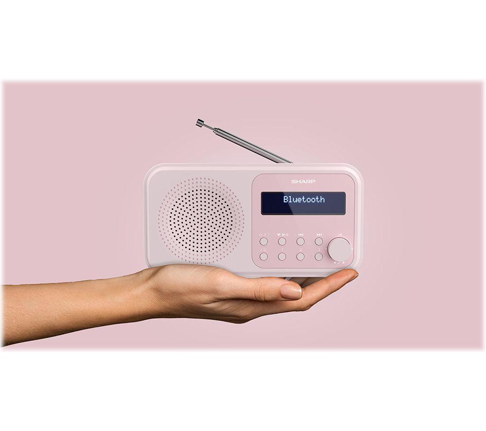 SHARP Tokyo DR-P420 Portable DAB+/FM Bluetooth Radio - Blossom Pink image number 7 of 9