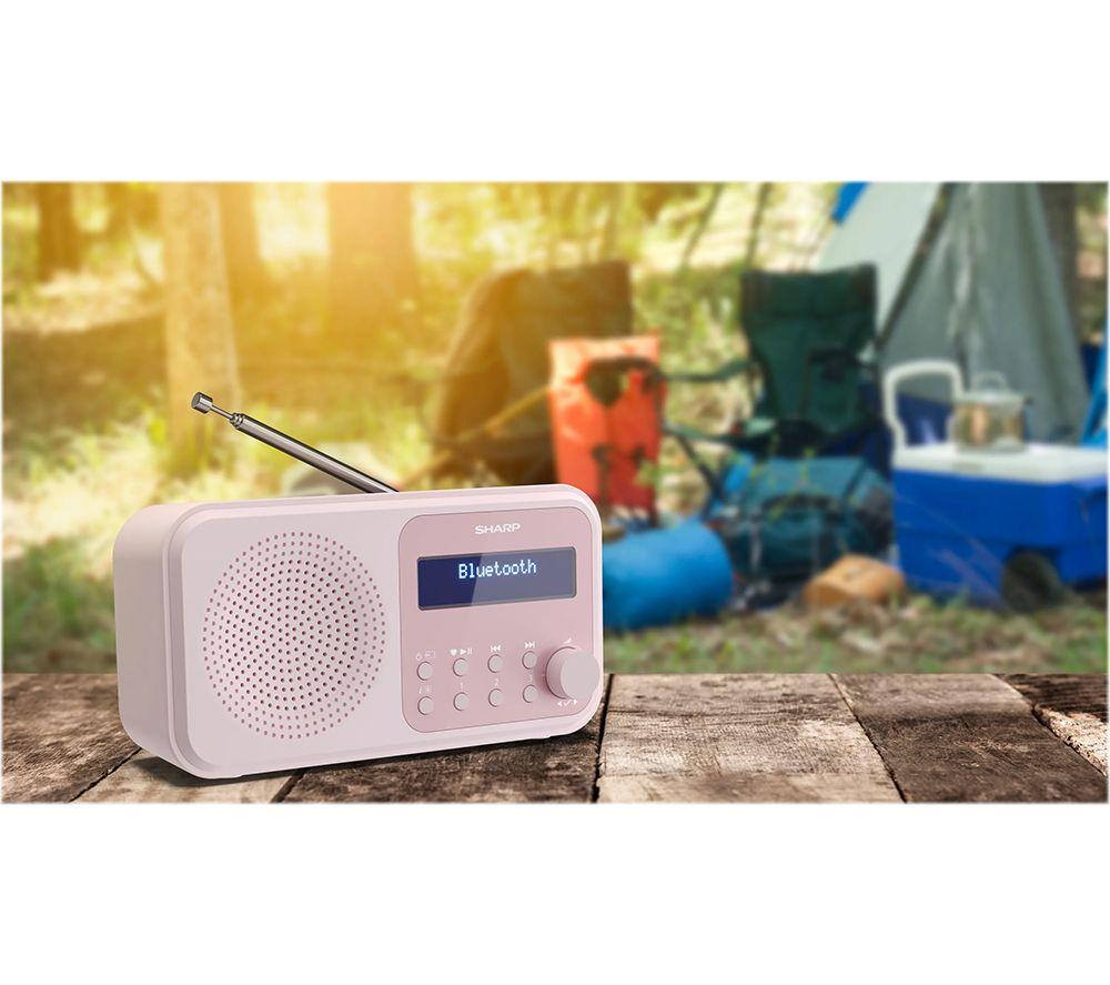 SHARP Tokyo DR-P420 Portable DAB+/FM Bluetooth Radio - Blossom Pink image number 9 of 9