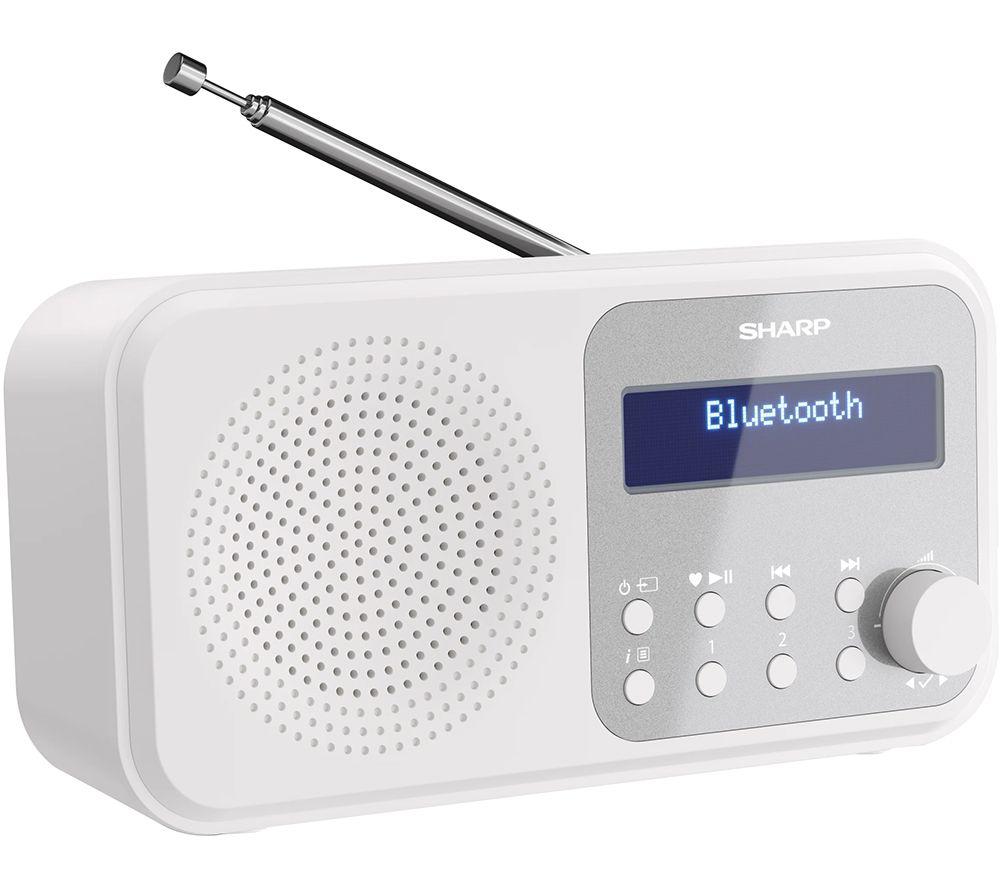 SHARP Tokyo DR-P420 Portable DAB+/FM Bluetooth Radio - Snowy White image number 2 of 7