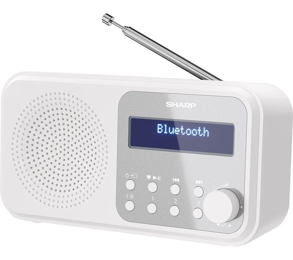 SHARP Tokyo DR-P420 Portable DAB+/FM Bluetooth Radio - Snowy White image number 3 of 7