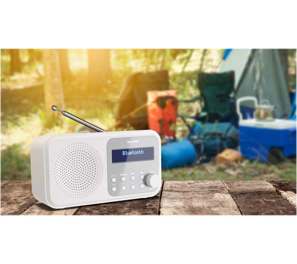 SHARP Tokyo DR-P420 Portable DAB+/FM Bluetooth Radio - Snowy White image number 7 of 7