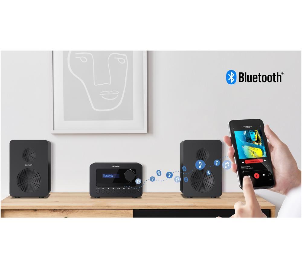 SHARP XL-B520D Tokyo Bluetooth Hi-Fi Micro System &ndash; Black image number 10 of 11