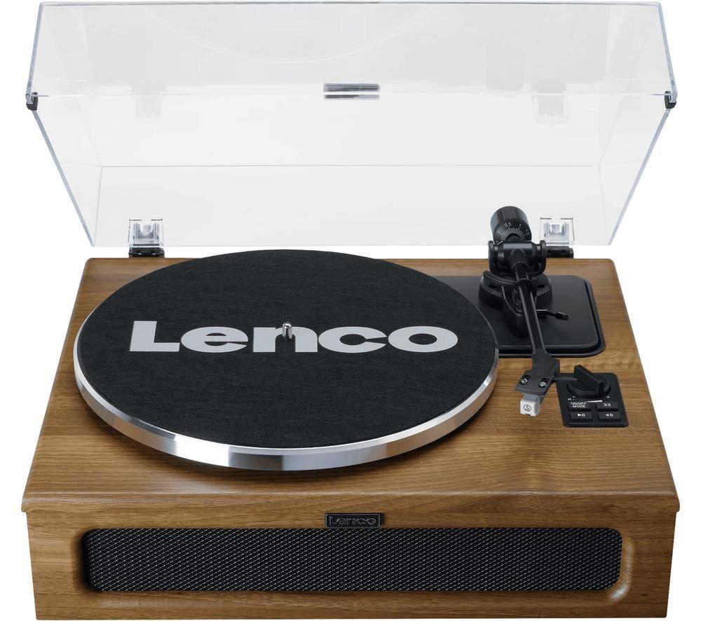 LENCO LS-410WA Belt Drive Bluetooth Turntable - Wood, Brown