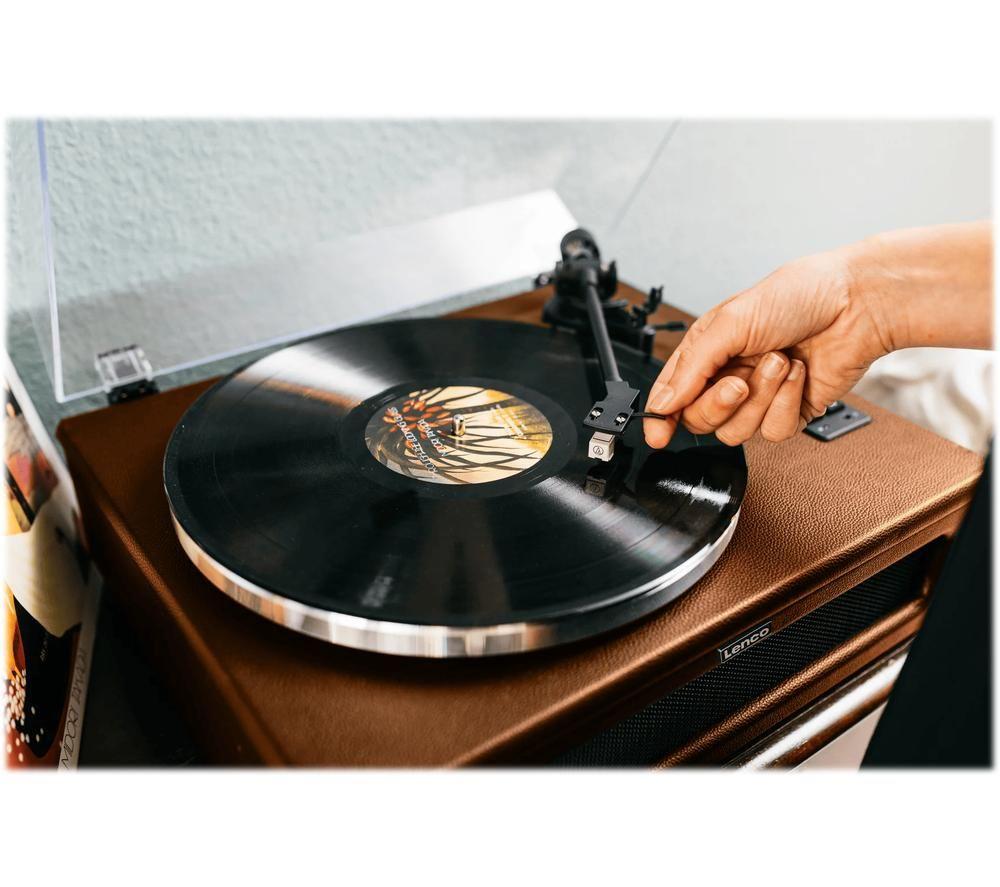 LENCO LS-430 Belt Drive Bluetooth Turntable - Brown image number 8 of 14