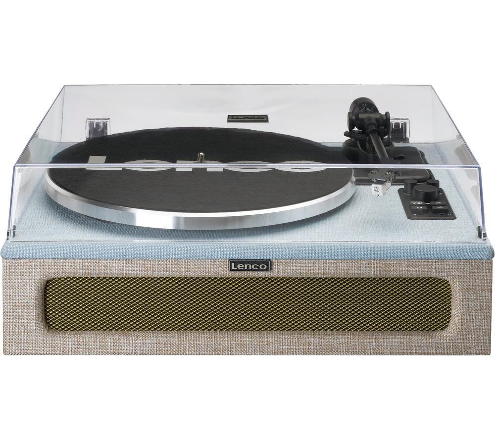 LENCO LS-440 Belt Drive Bluetooth Turntable - Blue & Taupe image number 3 of 5