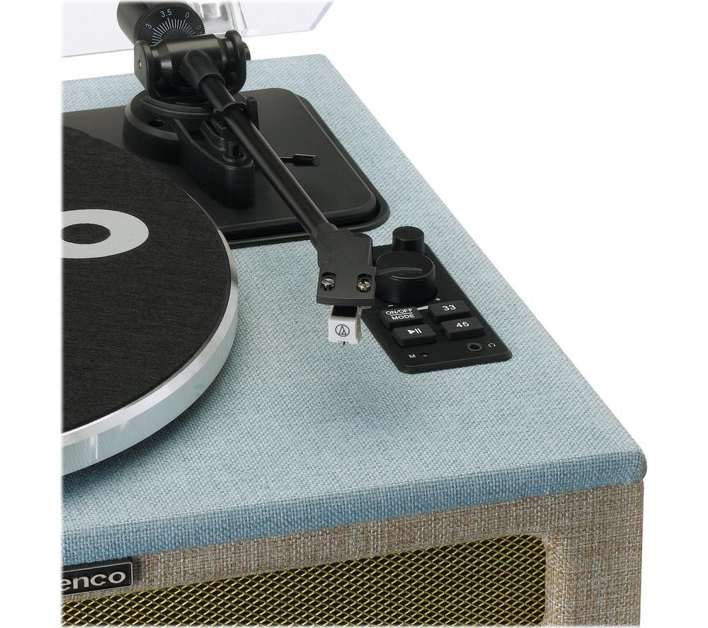 LENCO LS-440 Belt Drive Bluetooth Turntable - Blue & Taupe image number 5 of 5