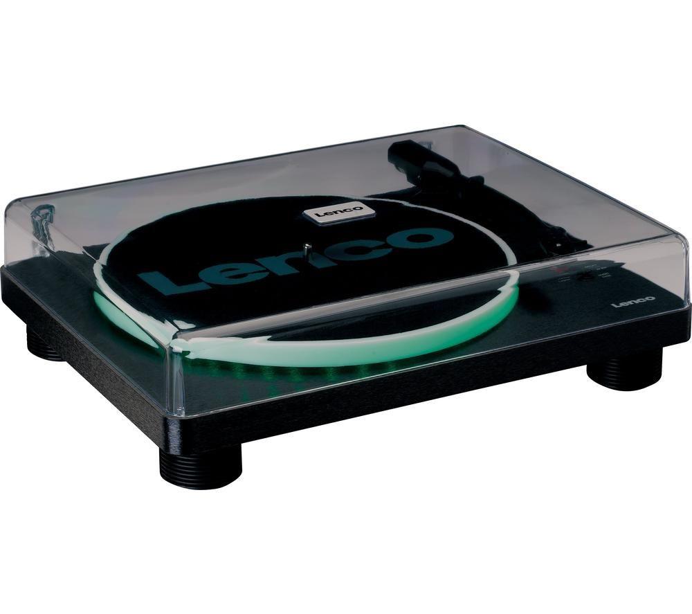 LENCO LS-50LED Belt Drive Turntable - Black image number 2 of 8