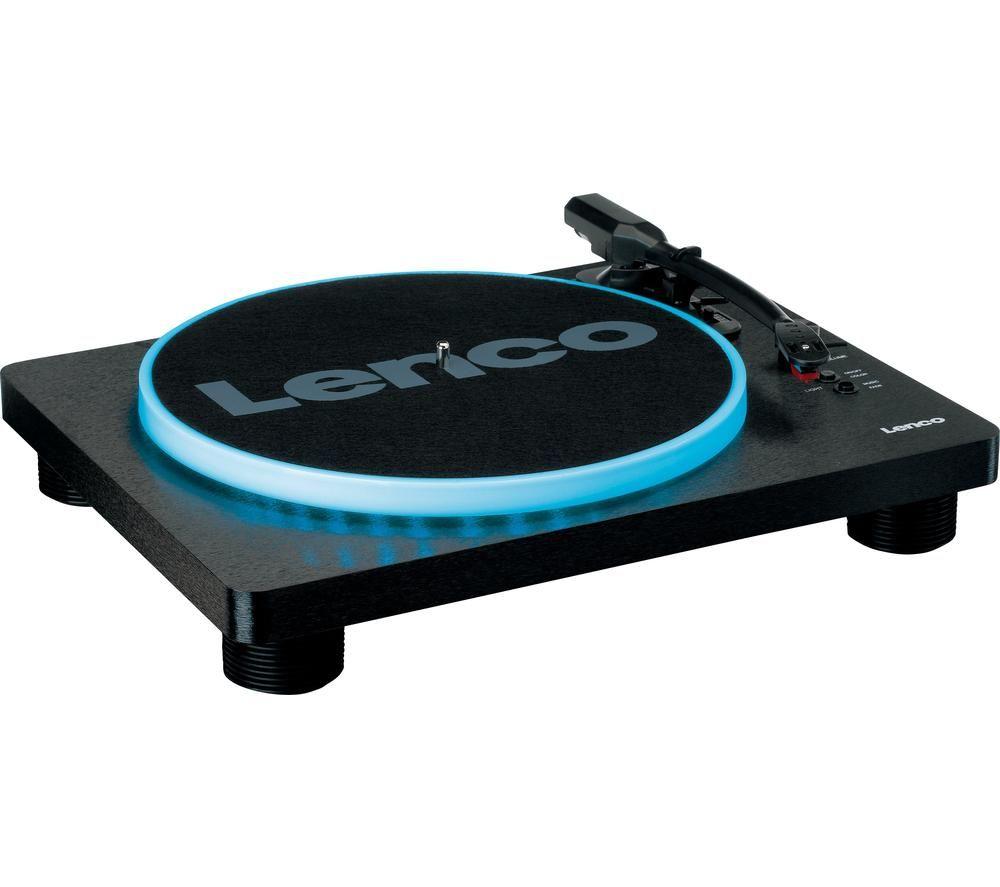 LENCO LS-50LED Belt Drive Turntable - Black image number 3 of 8