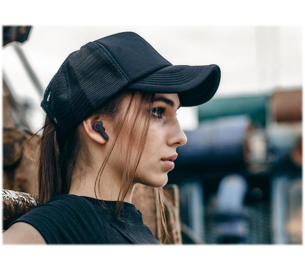 JVC HA-A9T Wireless Bluetooth Earbuds - Black & Marine Blue image number 5 of 7