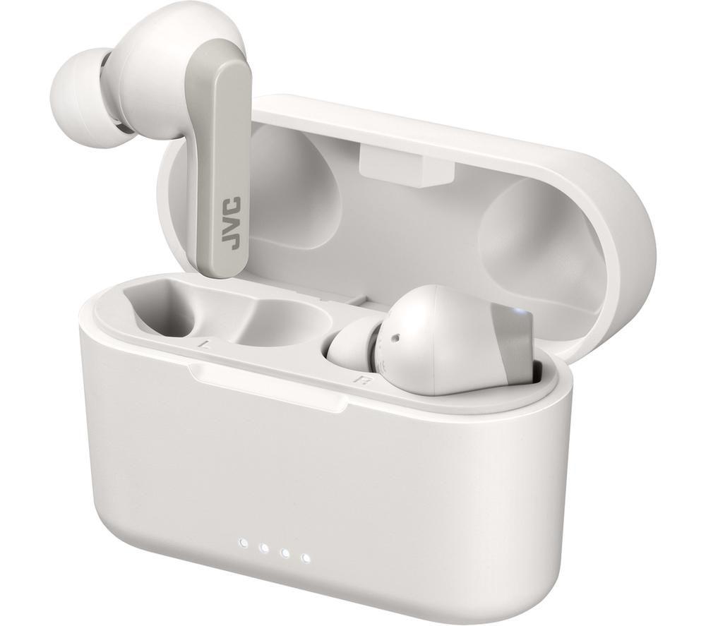 JVC HA-A9T Wireless Bluetooth Earbuds - Grey & White image number 2 of 8