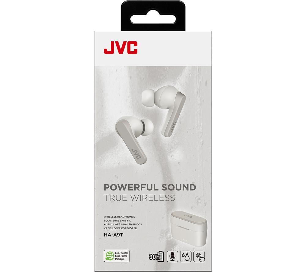 JVC HA-A9T Wireless Bluetooth Earbuds - Grey & White image number 4 of 8