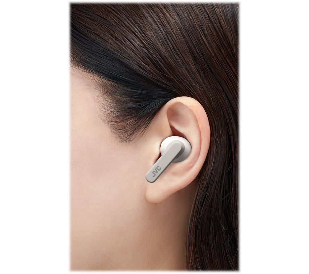 JVC HA-A9T Wireless Bluetooth Earbuds - Grey & White image number 7 of 8