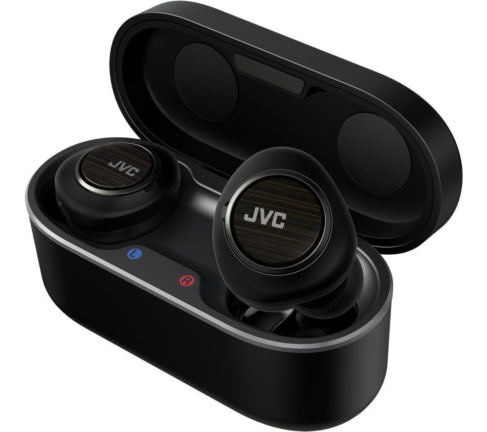 JVC HA-FW1000T Wireless Bluetooth Noise-Cancelling Earbuds - Black image number 3 of 8