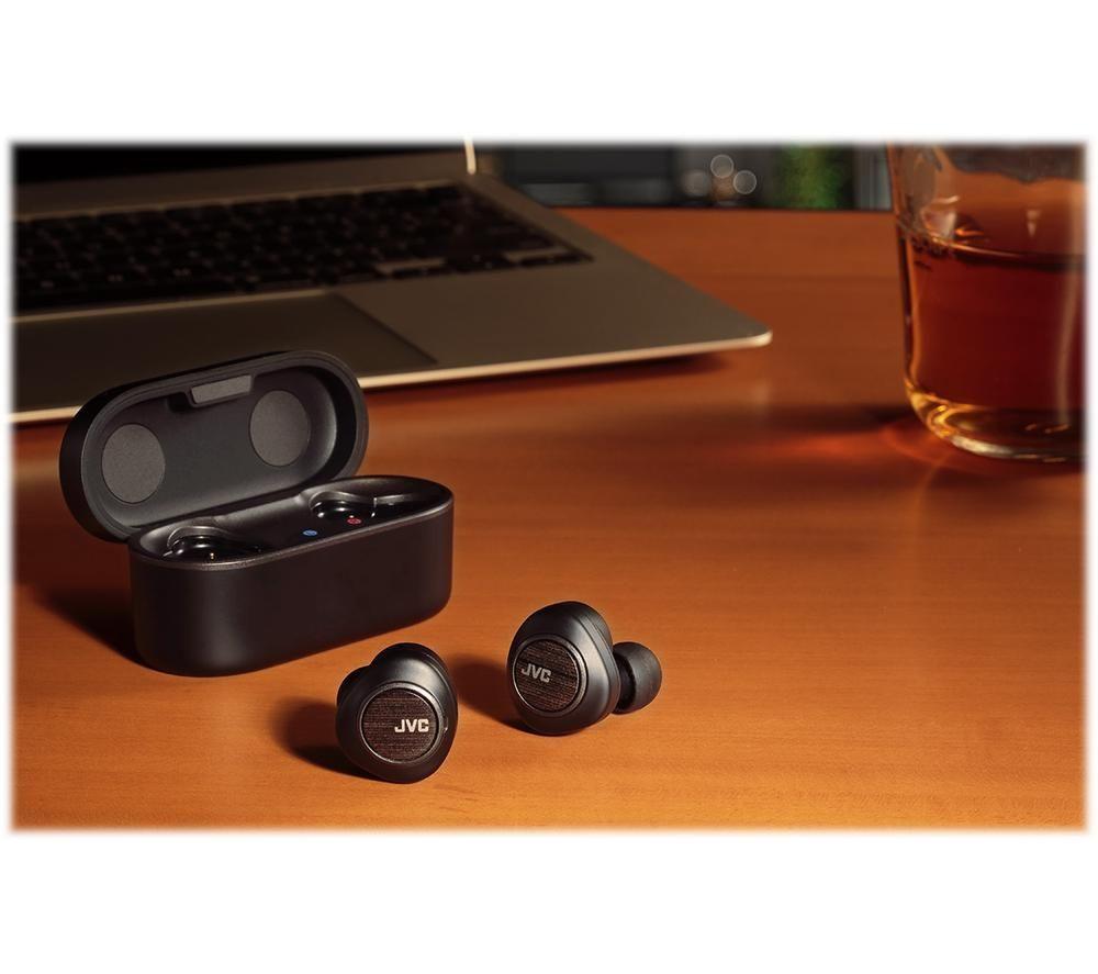 JVC HA-FW1000T Wireless Bluetooth Noise-Cancelling Earbuds - Black image number 6 of 8