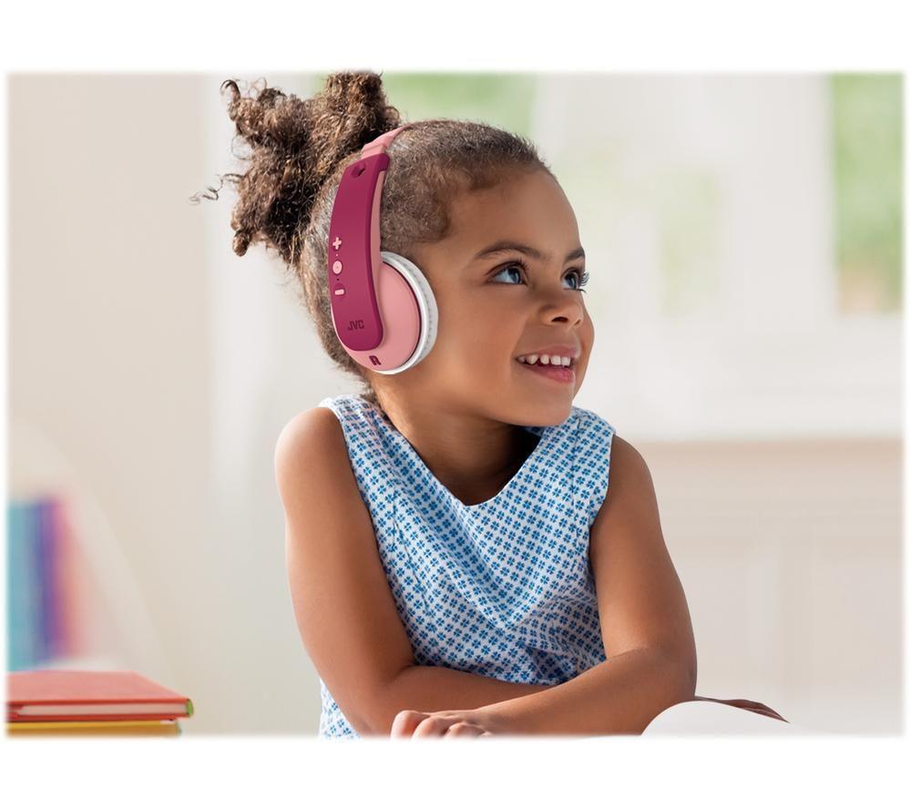 JVC TINYPHONES HA-KD10W-P-E Wireless Bluetooth Kids Headphones - Pink image number 5 of 7
