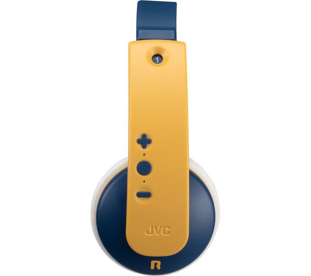 JVC TINYPHONES HA-KD10W Wireless Bluetooth Kids Headphones - Yellow & Blue image number 4 of 7