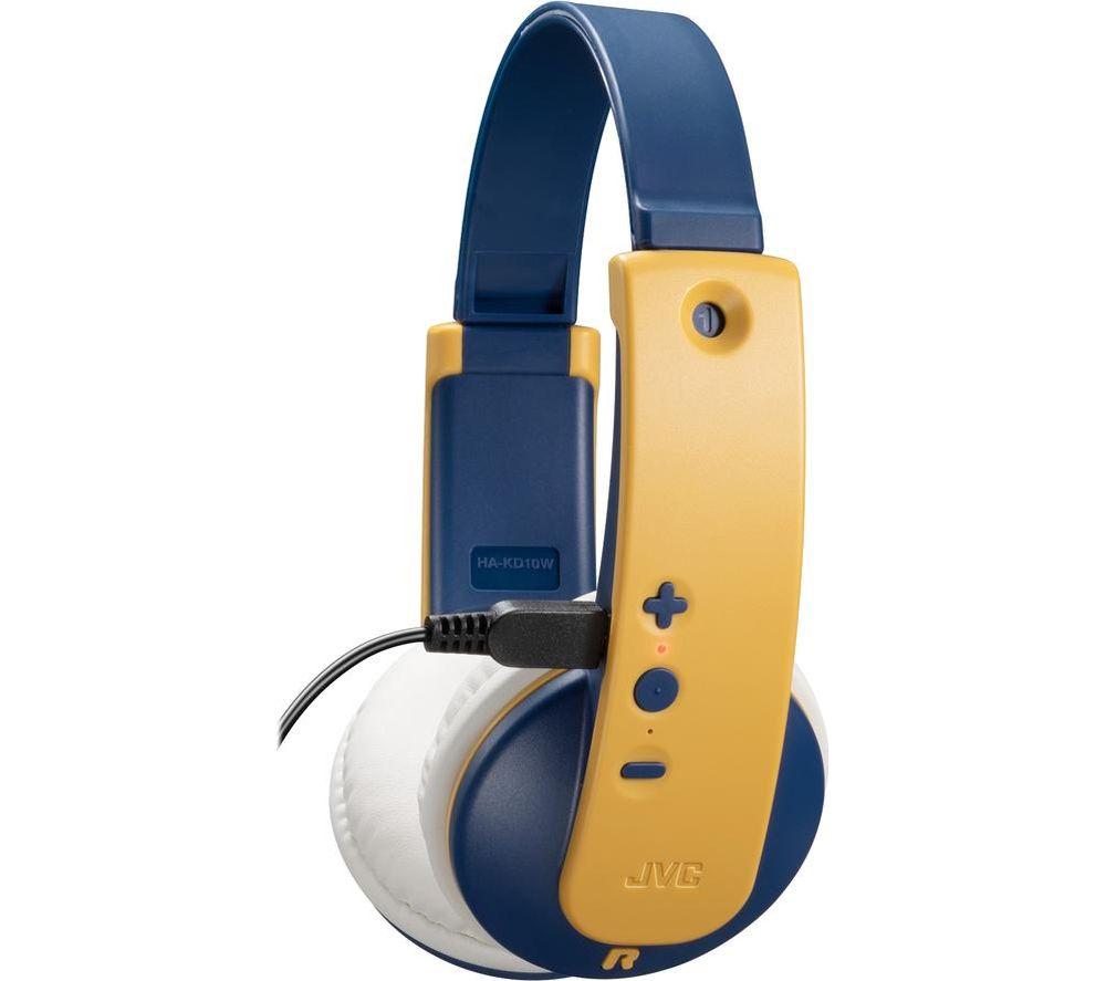 JVC TINYPHONES HA-KD10W Wireless Bluetooth Kids Headphones - Yellow & Blue image number 5 of 7