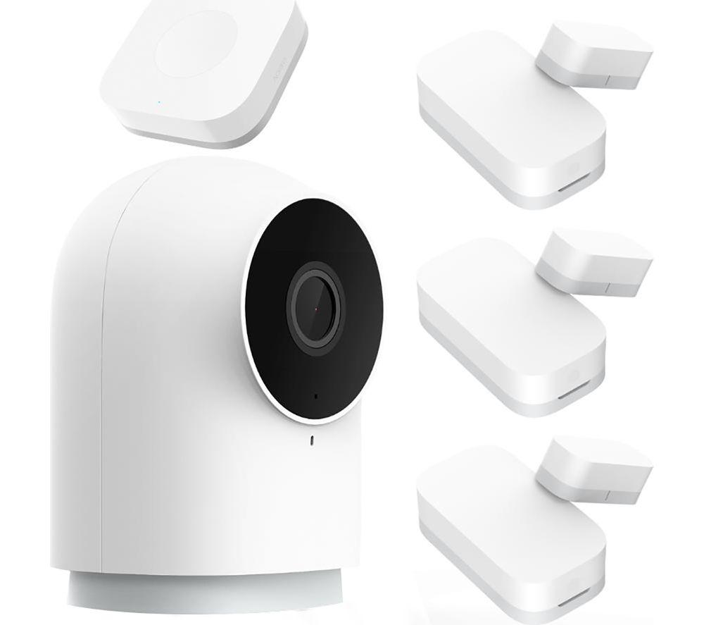 AQARA G2H Full HD 1080p WiFi Security Camera Hub Kit with Sensors & Switch, White