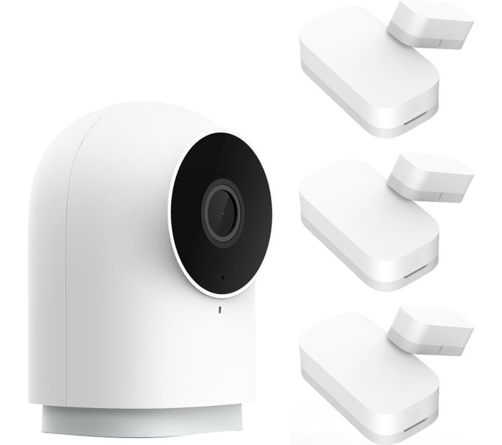 AQARA G2H Pro Full HD 1080p WiFi Security Camera Hub Kit with Sensors, White