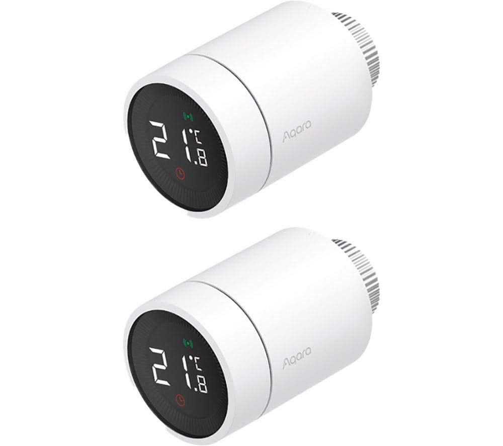 Aqara E1 Wireless Smart Radiator Thermostat - Twin Pack, White