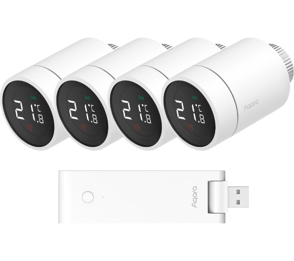 AQARA Wireless E1 Smart Thermostat Starter Kit - Four Pack, White