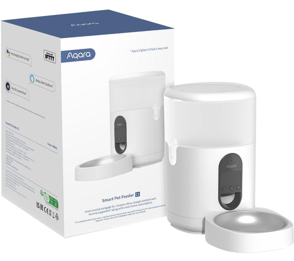 AQARA C1 Smart Pet Food Feeder with G2H Pro Camera Hub - White image number 2 of 9