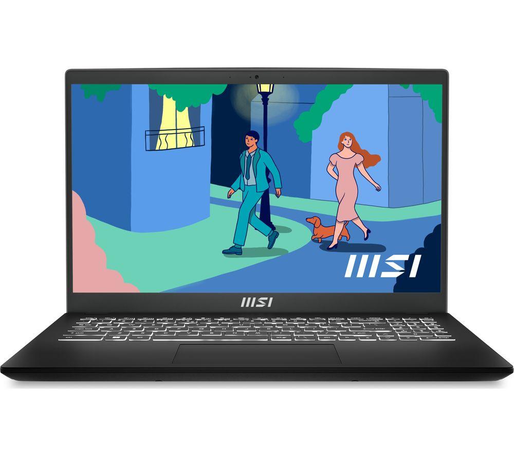 MSI Modern 15 15.6 Laptop - AMD Ryzen 7, 512 GB SSD, Black, Black