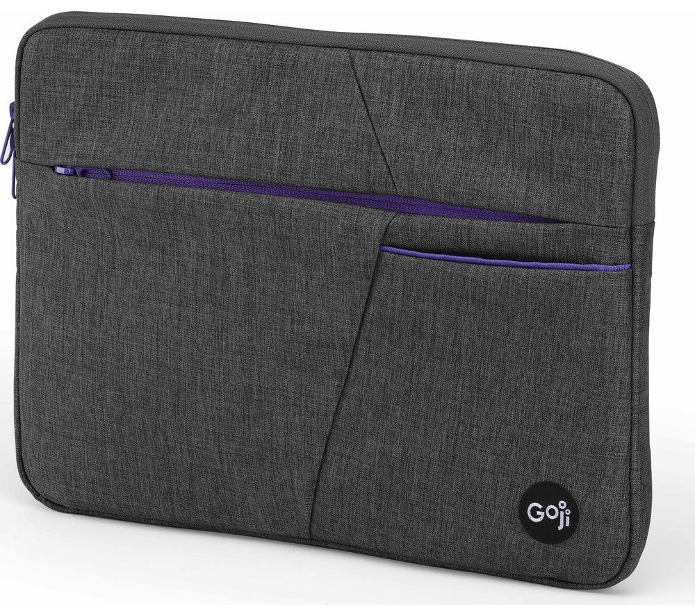 GOJI G14LSPP24 13 Laptop Sleeve - Grey & Purple, Silver/Grey,Purple