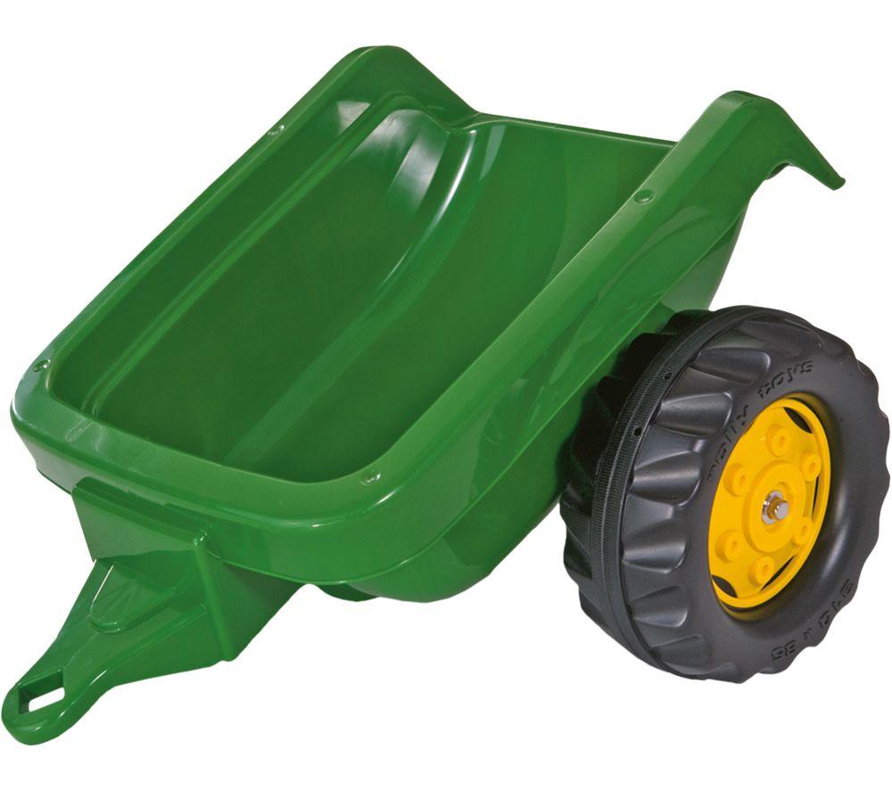 ROLLY TOYS rollyKid John Deere Tractor & Trailer Kids' Ride-On Toy - Green, Black & Yellow image number 2 of 3