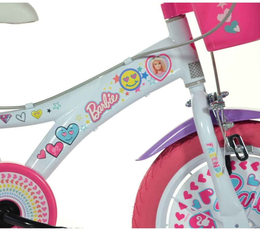 DINO BIKES Barbie Kids' 16" Bike - Blue & Pink image number 4 of 12