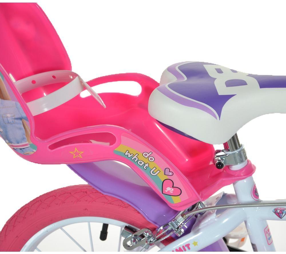 DINO BIKES Barbie Kids' 16" Bike - Blue & Pink image number 9 of 12