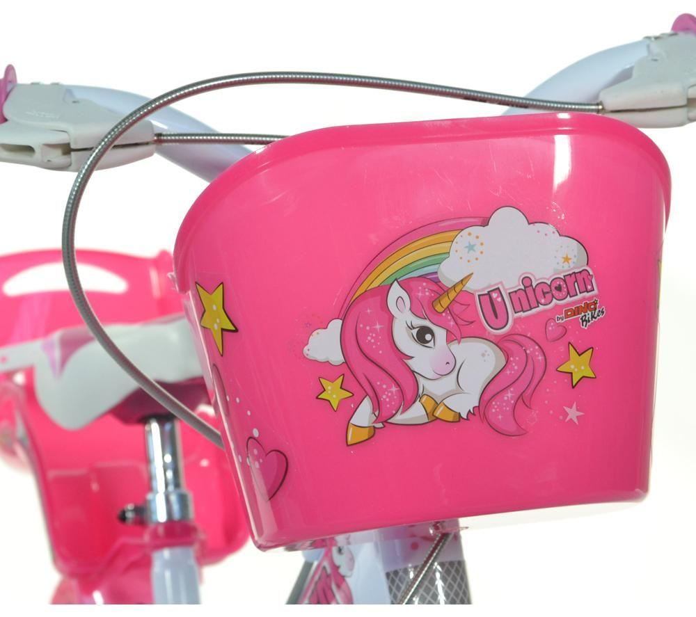 DINO BIKES Unicorn Kids' 16" Bike - White & Pink image number 3 of 8