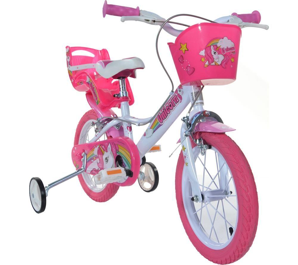 DINO BIKES Unicorn Kids' 16" Bike - White & Pink image number 7 of 8
