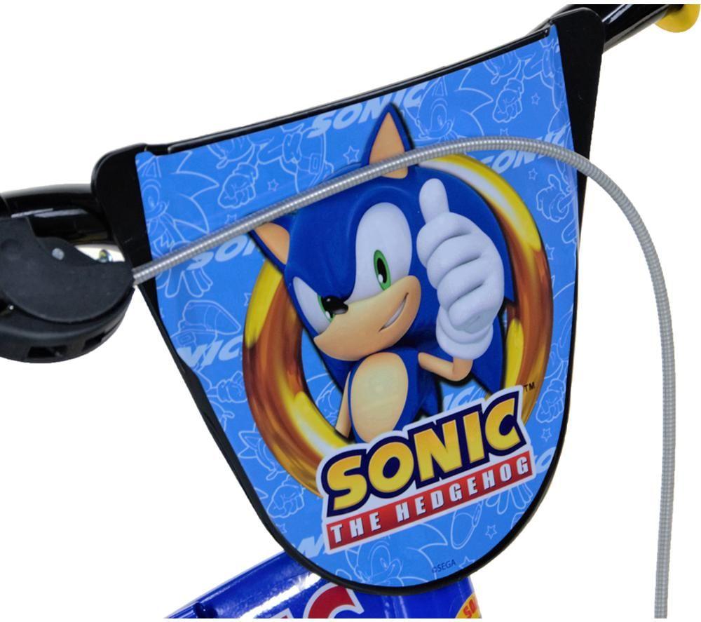 DINO BIKES Sonic The Hedgehog 12" Kids' Bicycle - Blue, Yellow & Red image number 4 of 5