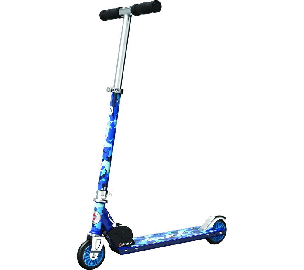 RAZOR SE Kids Kick Scooter - Shark Camo, Patterned,Blue