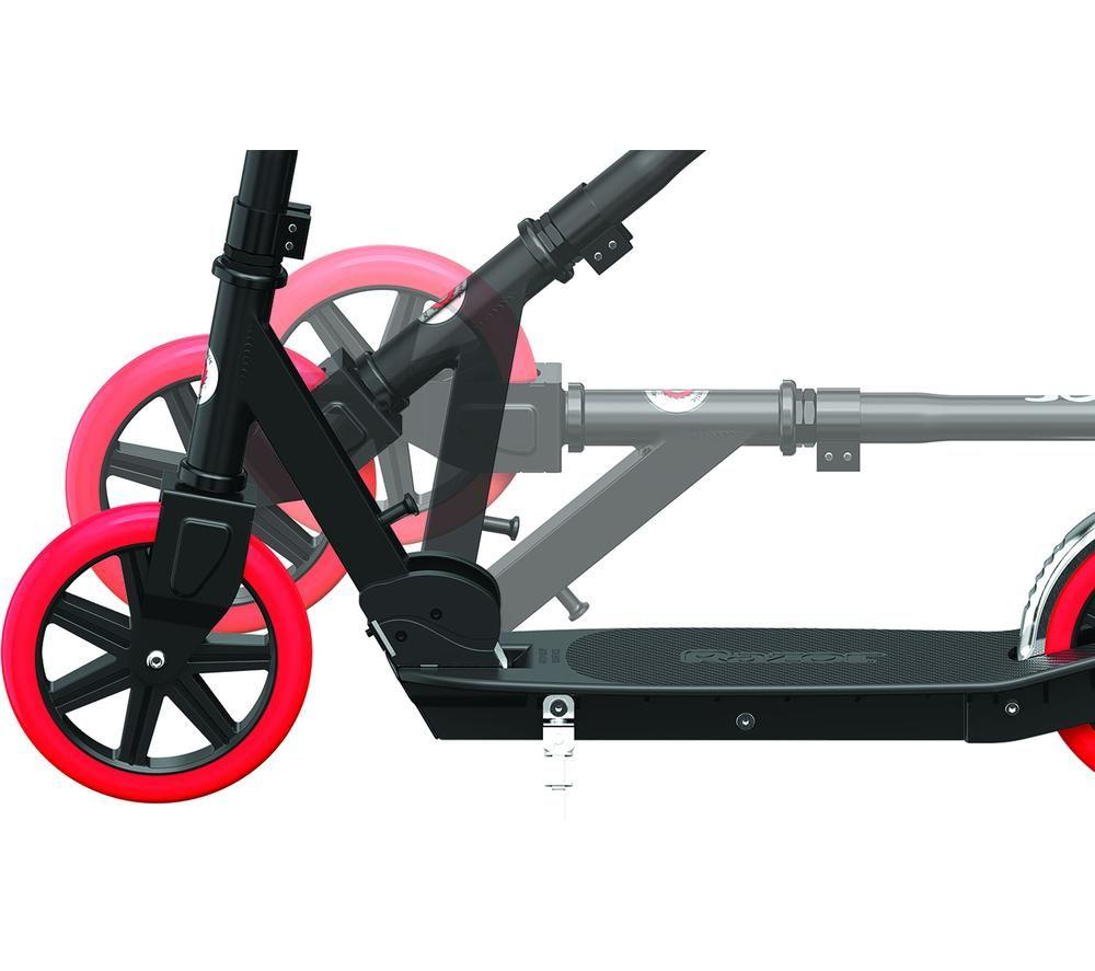 RAZOR Carbon Lux Folding Kids Kick Scooter - Black & Red image number 9 of 16