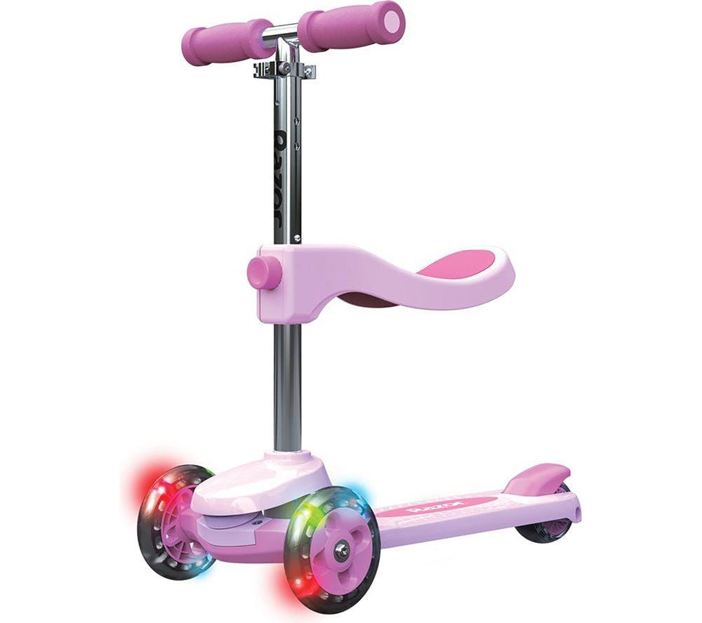 RAZOR Rollie Kids' 2-in-1 Convertible Kick Scooter - Pink, Pink