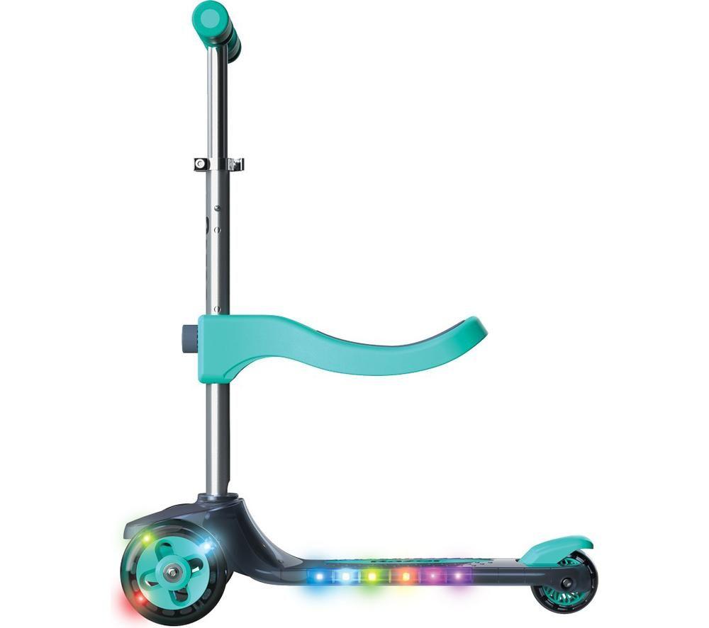 RAZOR Rollie DLX Kids' 2-in-1 Convertible Kick Scooter - Teal & Silver image number 5 of 9