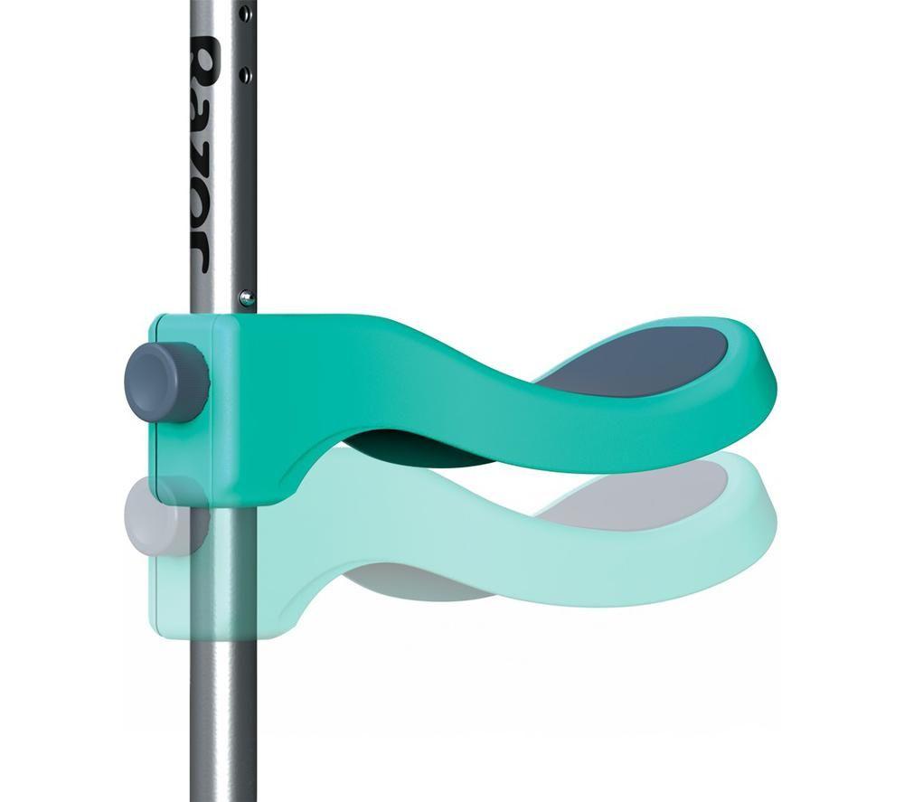 RAZOR Rollie DLX Kids' 2-in-1 Convertible Kick Scooter - Teal & Silver image number 7 of 9