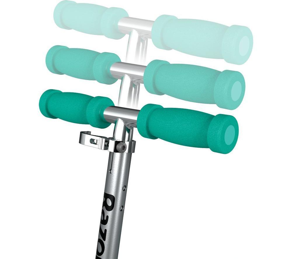 RAZOR Rollie DLX Kids' 2-in-1 Convertible Kick Scooter - Teal & Silver image number 8 of 9