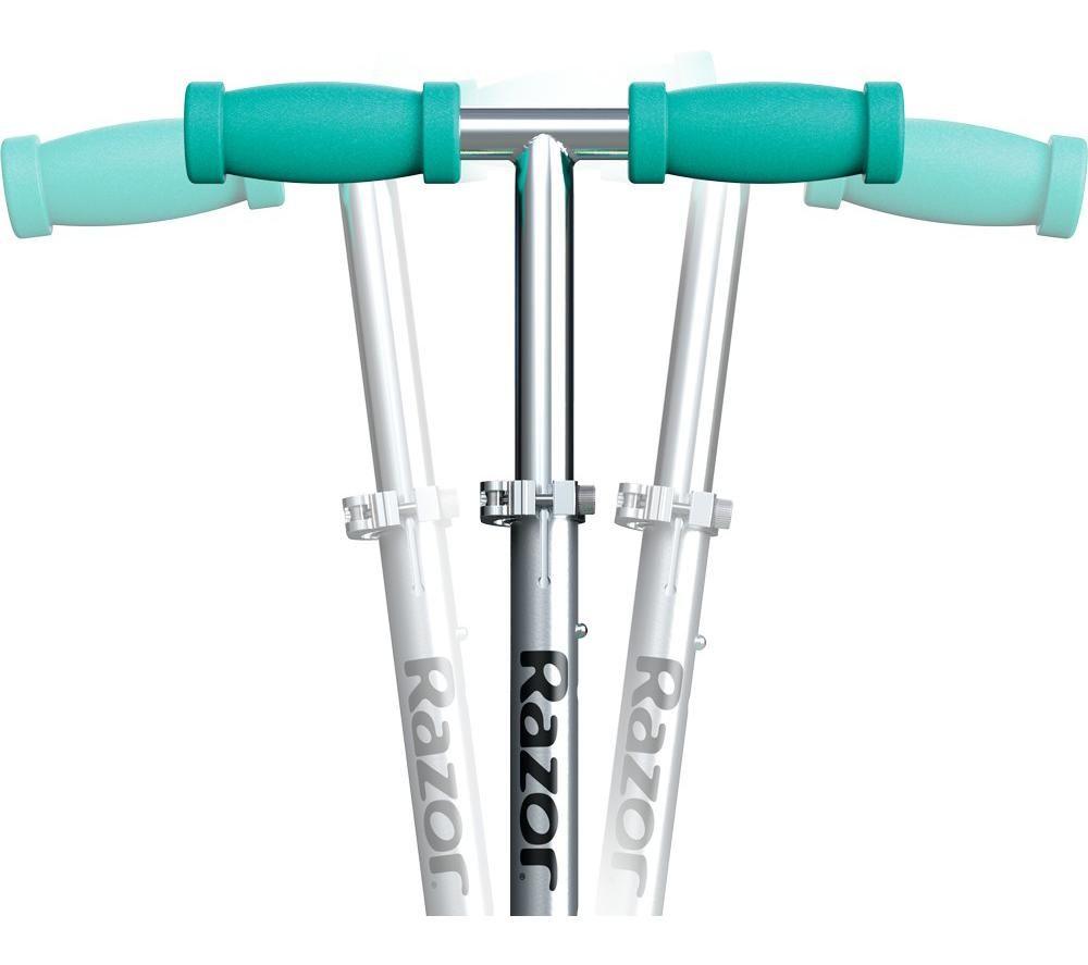 RAZOR Rollie DLX Kids' 2-in-1 Convertible Kick Scooter - Teal & Silver image number 9 of 9