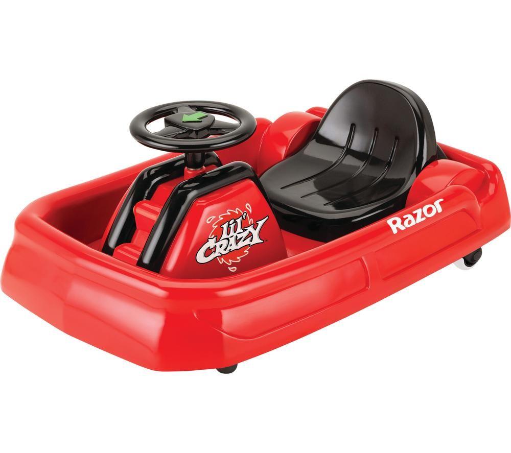 RAZOR Jr. Lil' Crazy Cart Kids' Electric Ride-On Vehicle - Black & Red, Red