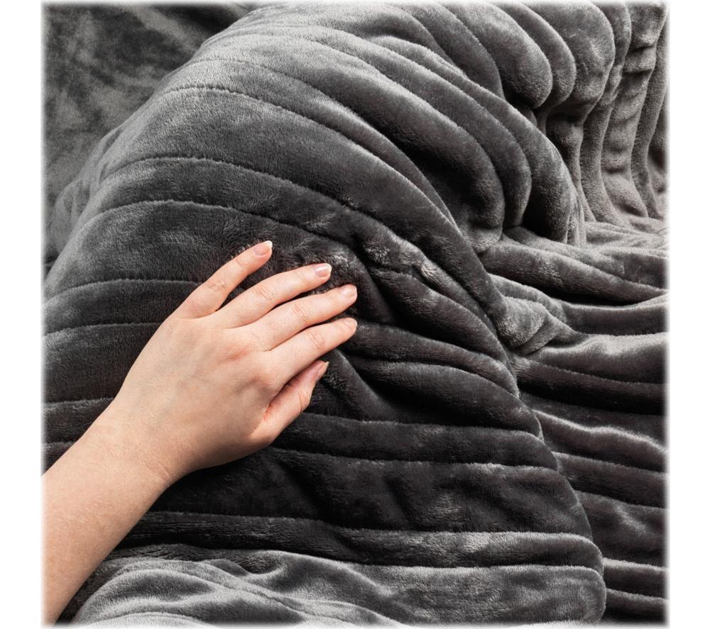 KLEENEZE KL3738 Heated Throw - Grey, 160 x 130 cm image number 6 of 8