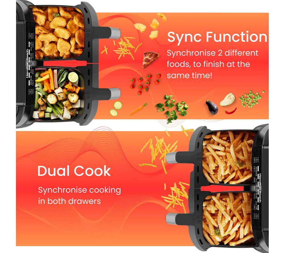 HAMILTON BEACH HealthyCook HB4006 Air Fryer - Black & Silver image number 4 of 16