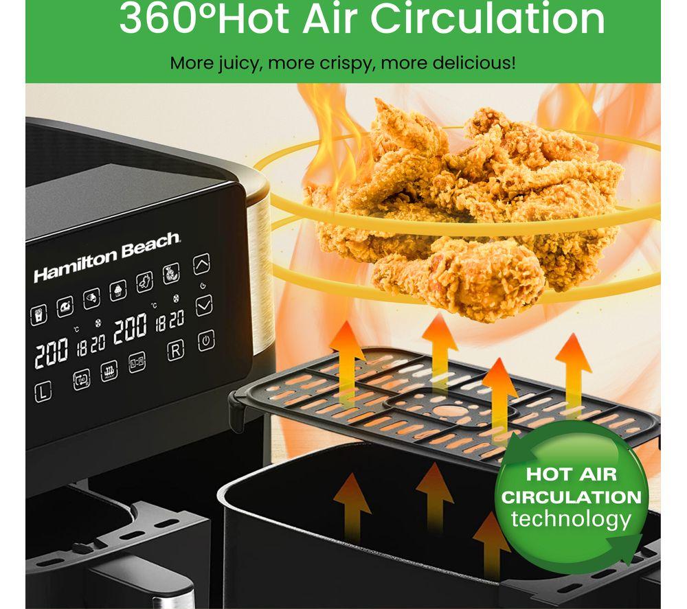 HAMILTON BEACH HealthyCook HB4006 Air Fryer - Black & Silver image number 11 of 16